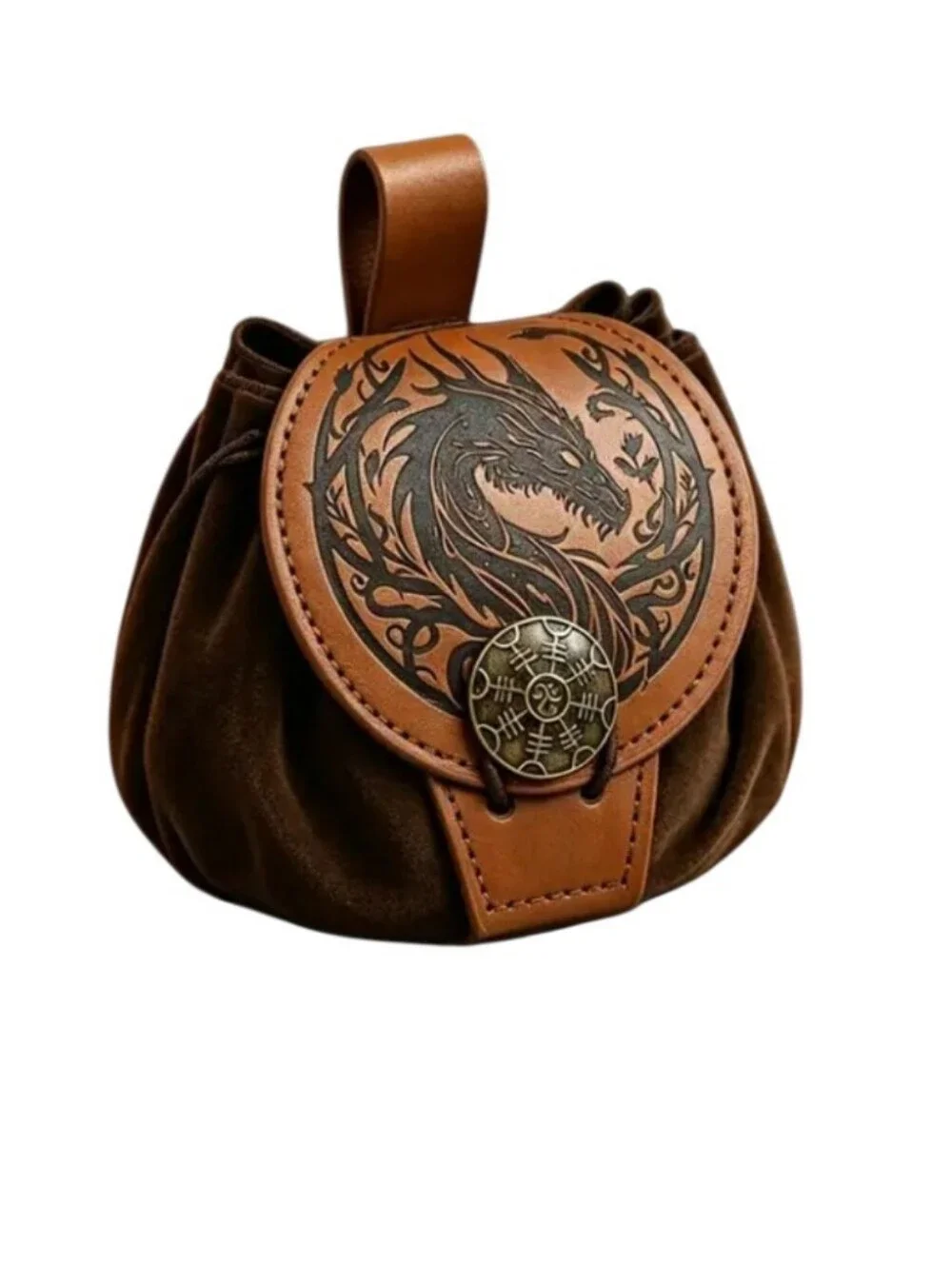 Dragon Medieval Belt Pouch Viking Dice Bag Renaissance Faire LARP Fantasy Quest
